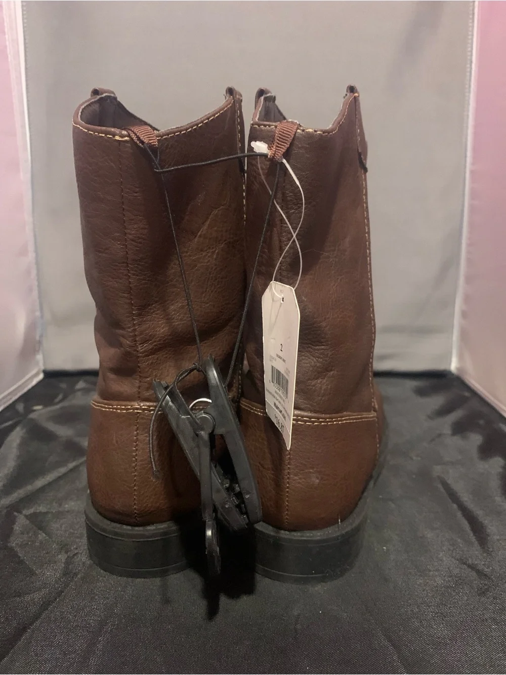Faded Glory Brown Kids Western Pull-On Boots
